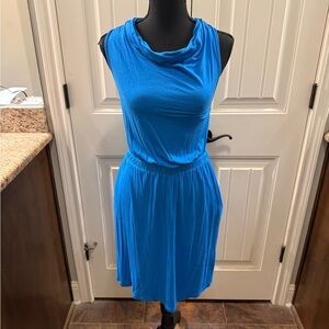 Elegant Blue Sleeveless Dress